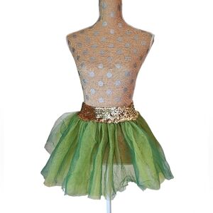 Green and yellow tutu sequin stretch waistband green bay packers
